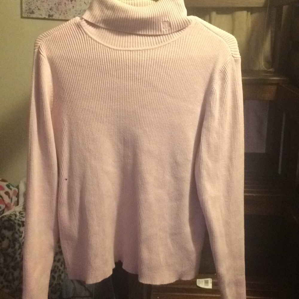 Light pink Ralph Lauren turtleneck sweater
